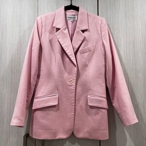 Blank NYC Pink Single-Button Blazer Jacket